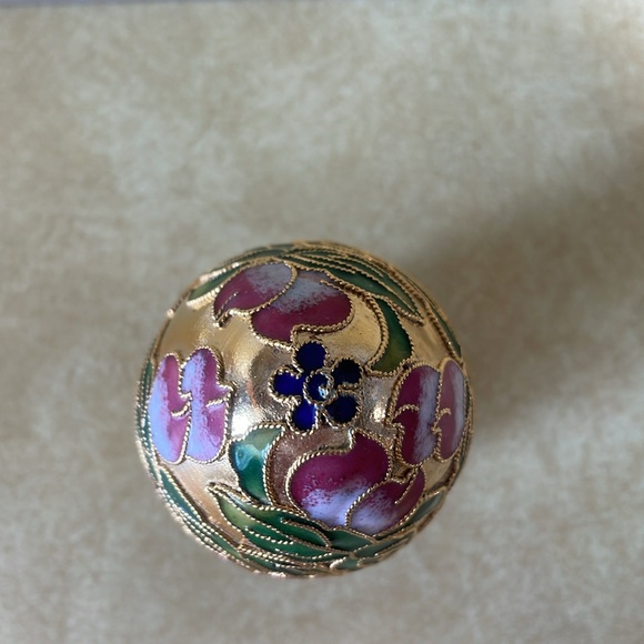 Golden Treasures Cloisonné Collectable Decorative Egg With Stand Box Certificate - Picture 3 of 8